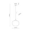 Pendul TK Lighting VIBE metal, sticla, negru, alb, E27 - TK-4804