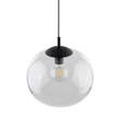 Pendul TK Lighting VIBE metal, sticla, negru, transparent, E27 - TK-4817