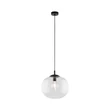 Pendul TK Lighting VIBE metal, sticla, negru, transparent, E27 - TK-4817