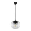 Pendul TK Lighting VIBE metal, sticla, negru, transparent, E27 - TK-4818