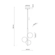 Pendul TK Lighting ESTERA metal, sticla, chihlimbar, auriu, G9 - TK-4838
