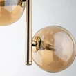 Pendul TK Lighting ESTERA metal, sticla, chihlimbar, auriu, G9 - TK-4838