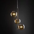 Pendul TK Lighting ESTERA metal, sticla, chihlimbar, auriu, G9 - TK-4838