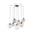 Pendul TK Lighting ESME metal, sticla, negru, chihlimbar, fumuriu, transparent, E27 - TK-4863