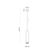 Pendul TK Lighting JET metal, alb, GU10 - TK-4889
