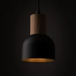 Pendul TK Lighting CAIRO metal, lemn, negru, maro, E27 - TK-4894