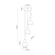 Pendul TK Lighting CAIRO metal, lemn, negru, maro, E27 - TK-4895