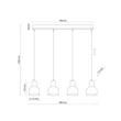 Pendul TK Lighting CAIRO metal, lemn, negru, maro, E27 - TK-4896