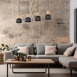 Pendul TK Lighting CAIRO metal, lemn, negru, maro, E27 - TK-4896