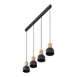 Pendul TK Lighting CAIRO metal, lemn, negru, maro, E27 - TK-4896
