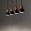Pendul TK Lighting CAIRO metal, lemn, negru, maro, E27 - TK-4896