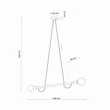 Pendul TK Lighting HELIX metal, lemn, negru, maro, E27 - TK-4948