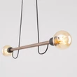 Pendul TK Lighting HELIX metal, lemn, negru, maro, E27 - TK-4948