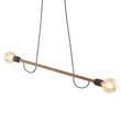Pendul TK Lighting HELIX metal, lemn, negru, maro, E27 - TK-4948