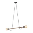 Pendul TK Lighting HELIX metal, lemn, negru, maro, E27 - TK-4948