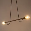 Pendul TK Lighting HELIX metal, lemn, negru, maro, E27 - TK-4948
