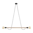 Pendul TK Lighting HELIX metal, lemn, negru, maro, E27 - TK-4948
