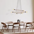 Pendul TK Lighting HELIX metal, lemn, negru, maro, E27 - TK-4950