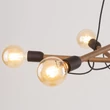 Pendul TK Lighting HELIX metal, lemn, negru, maro, E27 - TK-4950