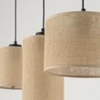 Pendul TK Lighting JUTA metal, textil, negru, bej, E27 - TK-4954