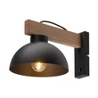Aplica de perete TK Lighting OSLO metal, lemn, negru, maro, E27 - TK-4961