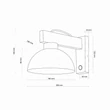 Aplica de perete TK Lighting OSLO metal, lemn, alb, maro, E27 - TK-4962