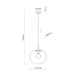 Pendul TK Lighting VIBE metal, sticla, negru, gri, E27 - TK-4972
