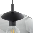 Pendul TK Lighting VIBE metal, sticla, negru, gri, E27 - TK-4972