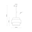 Pendul TK Lighting CALISTO metal, textil, negru, E27 - TK-4999