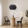Pendul TK Lighting CALISTO metal, textil, negru, E27 - TK-4999