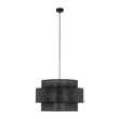 Pendul TK Lighting CALISTO metal, textil, negru, E27 - TK-4999