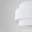 Pendul TK Lighting CALISTO metal, textil, alb, E27 - TK-5095