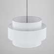 Pendul TK Lighting CALISTO metal, textil, alb, E27 - TK-5095