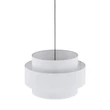 Pendul TK Lighting CALISTO metal, textil, alb, E27 - TK-5095