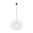 Pendul TK Lighting CALISTO metal, textil, alb, E27 - TK-5095