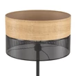Lampadar TK Lighting NICOL metal, lemn, negru, maro, E27 - TK-5123