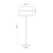 Lampadar TK Lighting NICOL metal, lemn, negru, maro, E27 - TK-5123