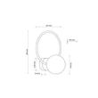 Aplica de perete TK Lighting ANNABELLE metal, sticla, negru, grafit, G9 - TK-5256