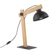Veioza TK Lighting OSLO metal, lemn, negru, maro, E27 - TK-5346