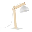 Veioza TK Lighting OSLO metal, lemn, alb, maro, E27 - TK-5347