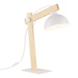 Veioza TK Lighting OSLO metal, lemn, alb, maro, E27 - TK-5347
