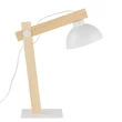Veioza TK Lighting OSLO metal, lemn, alb, maro, E27 - TK-5347