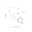 Plafoniera TK Lighting JET metal, negru, GU10 - TK-5349