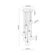 Pendul TK Lighting NILOS metal, sticla, negru, transparent, G9 - TK-5362