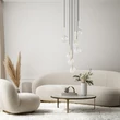 Pendul TK Lighting NILOS metal, sticla, negru, transparent, G9 - TK-5362