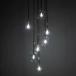 Pendul TK Lighting NILOS metal, sticla, negru, transparent, G9 - TK-5362