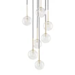 Pendul TK Lighting NILOS metal, sticla, negru, transparent, G9 - TK-5362