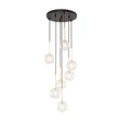 Pendul TK Lighting NILOS metal, sticla, negru, transparent, G9 - TK-5362