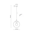 Pendul TK Lighting ESME metal, sticla, negru, gri, E27 - TK-5378