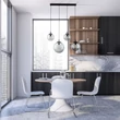 Pendul TK Lighting ESME metal, sticla, negru, gri, E27 - TK-5381